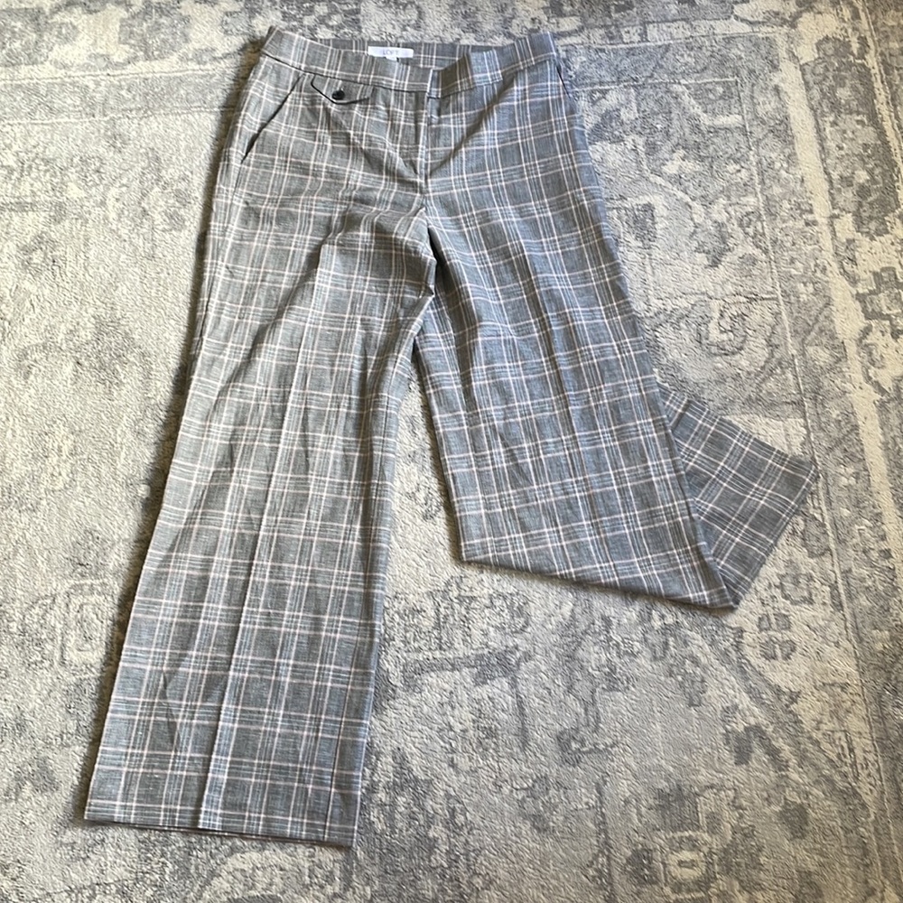 Wide-leg Plaid Slacks from Loft